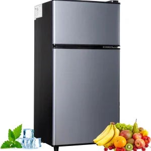 Mini Fridge with Freezer, 2.9 Cu.Ft , Energy Saving, Low Noise,7 Adjustable Thermostat